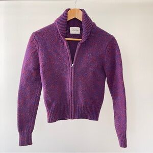 Wilfred Purple Zip-Up Cardigan Size S